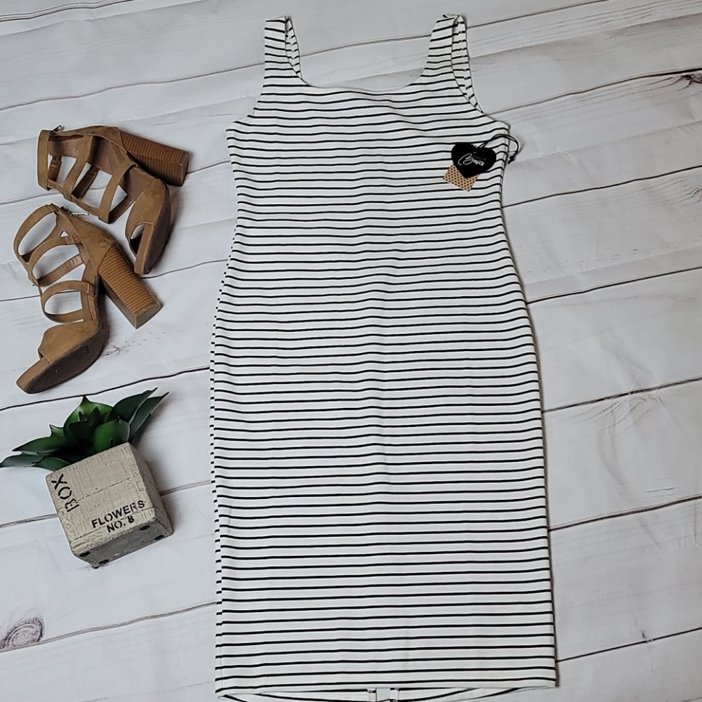 Striped pencil dress